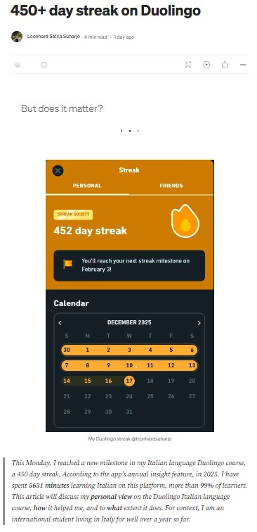 Description of article